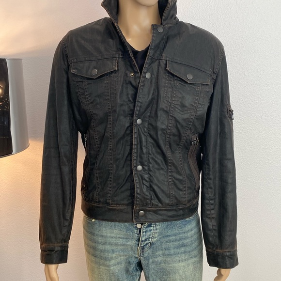 John Varvatos U.S.A Dark Brown Button Up Jacket